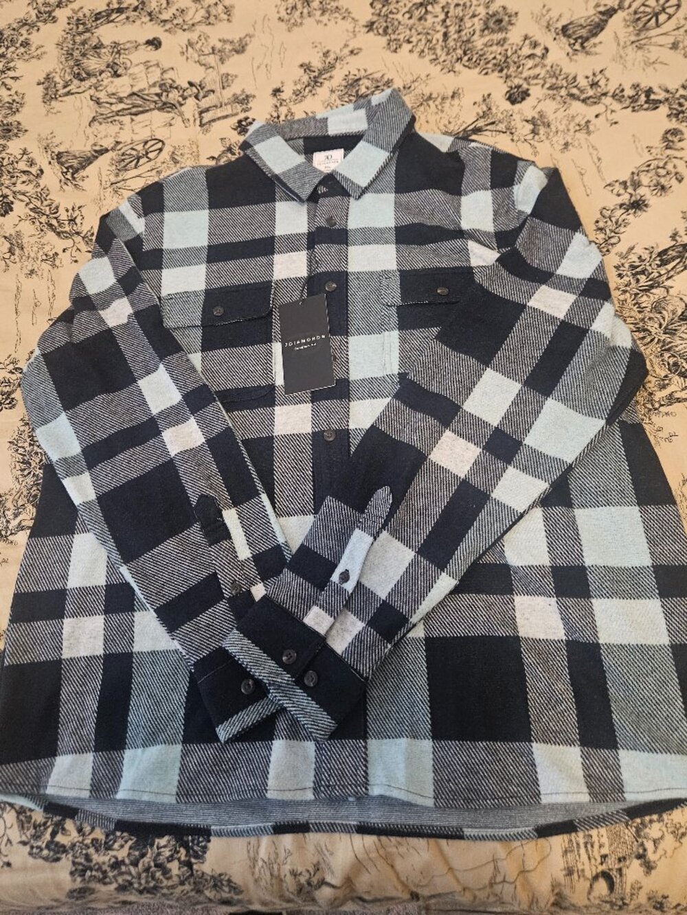7 DIAMONDS, Mens Flannel Shirt